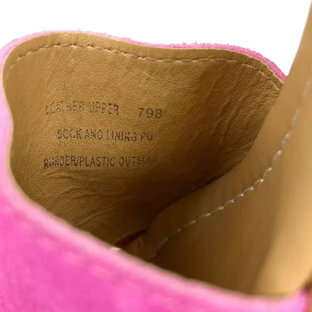 Steve Madden Neon Pink Block Heels Slides Sandals 9 Platform y2k - Picture 7 of 10
